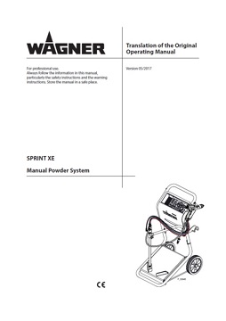 Yorkshire Spray Services Ltd - Wagner Prima Sprint XE Manual Yorkshire Spray Services Ltd - Wagner Prima Sprint XE Manual