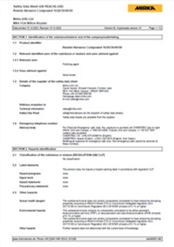 Yorkshire Spray Services Ltd - Mirka Polishing - Mirka Remint Abrasive Compound - 10-30-50 - SDS Sheet.img