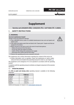 Yorkshire Spray Services Ltd - Wagner Service Kit PV DV-2.6mm-PTFE Manual jpg