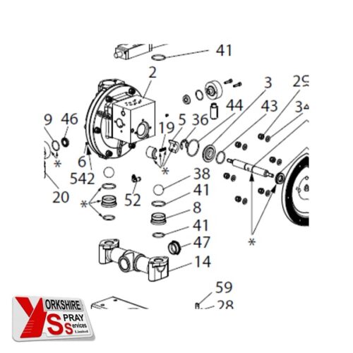 Yorkshire Spray Services Ltd - Wagner Double Diaphragm Pumps - Wagner PM500 Seal Set - Part No. T933.00