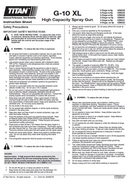 Yorkshire Spray Services Ltd - Titan G -10XL Airless Gun Manual
