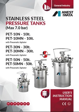 Yorkshire Spray Services Ltd - Anest Iwata Finishing - Anest Iwata PET-10-30-50 N & MN Pressure Pots