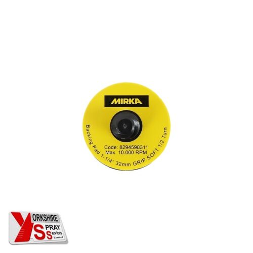 Yorkshire Spray Services Ltd - Mirka Backing Pad 32mm - Grip - Soft - 10pcs - a - Part No. 8294598311