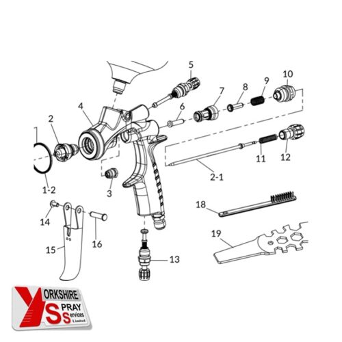 Yorkshire Spray Services Ltd - Anest Iwata WSPrimer Wet on Wet & Filler - Service Repair Kit - Part No. 930783A0
