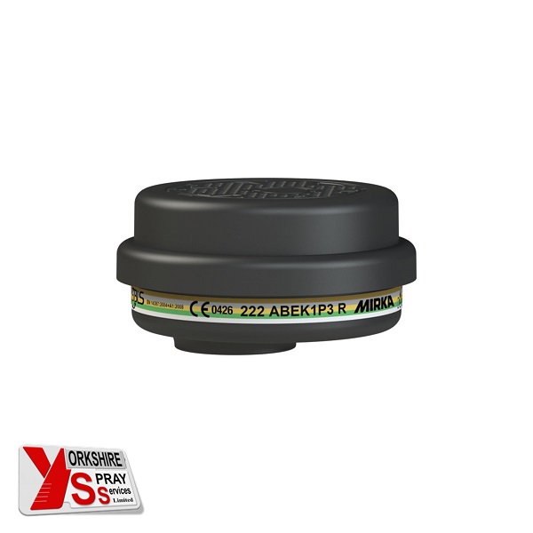 Yorkshire Spray Services Ltd – Mirka Personal Protection – Mirka Half Mask Filter – ABEK1P3 R – Part No. 9090240003