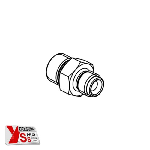 Yorkshire Spray Services Ltd - Wagner Spares - Fitting DF-MM-G3,8-G1,4-530bar-SSt - Part No. 2331173