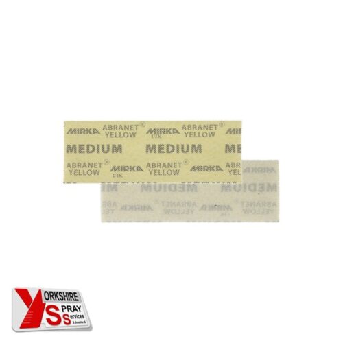 Yorkshire Spray Services Ltd - Mirka Abranet Yellow 80mm x 230mm - Fine - Medium - Coarse - 20pcs - Detail